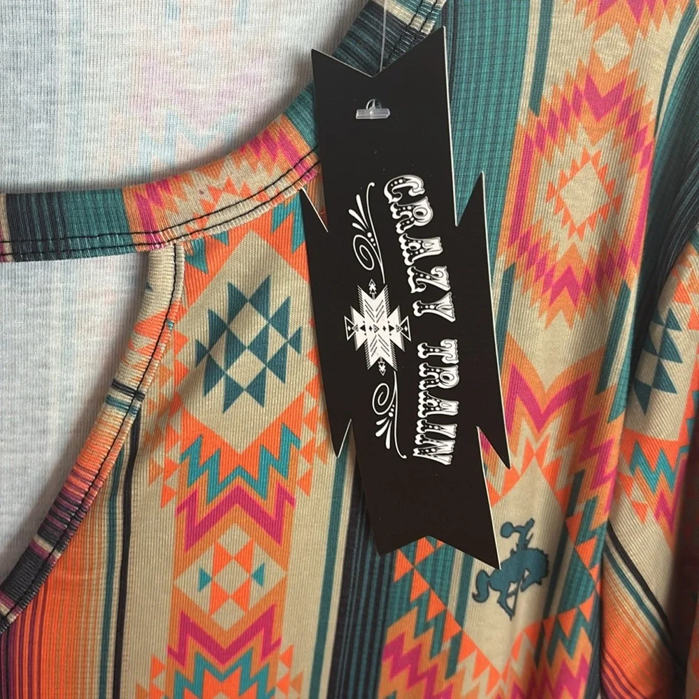Colorful Geometric Pattern Dress - Picture 7 of 9